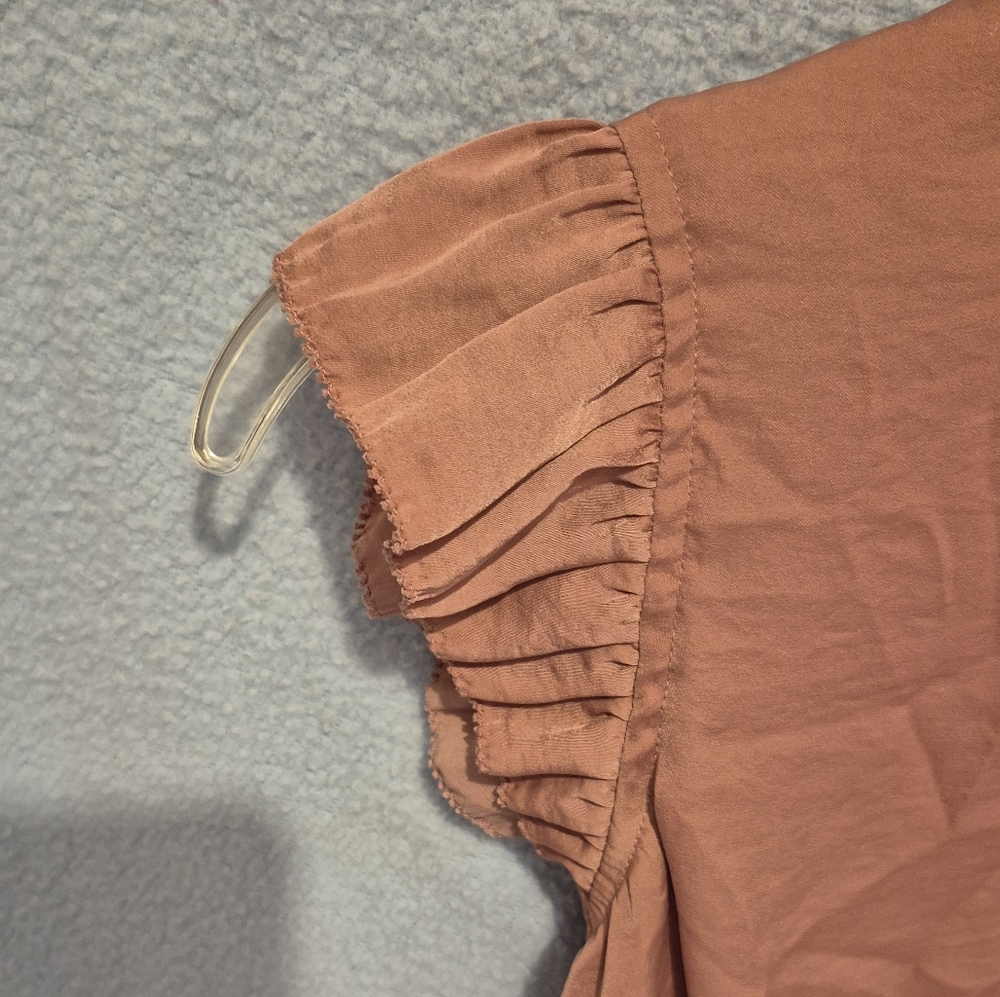 Dusty Rose High Neck Blouse - Picture 2 of 5